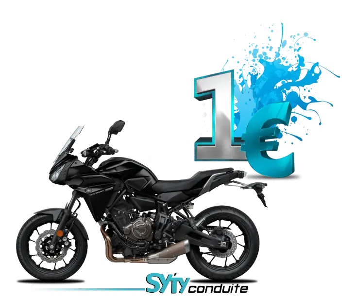 Montage d'une photo avec une moto pour le Permis à un EURO