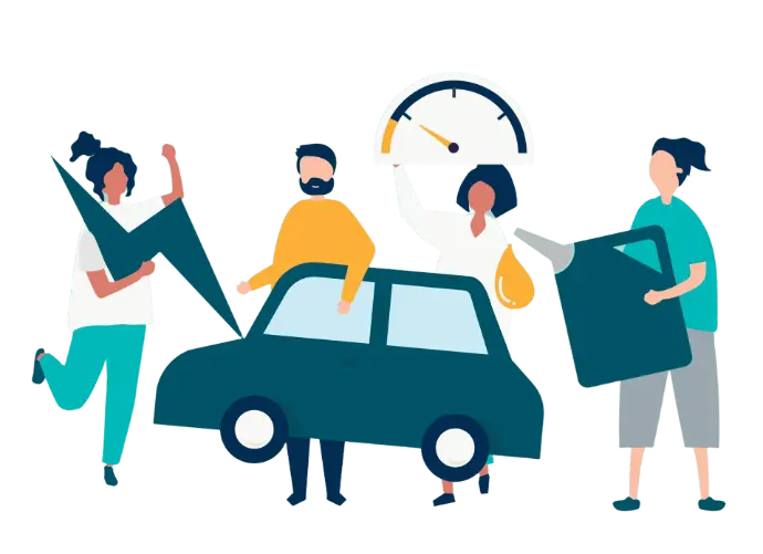 Dessin numérique caricatural d'une conduite rationnelle